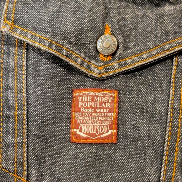 Mens Jean Jacket Big and Tall Black Denim XXL EUC - Picture 2 of 16